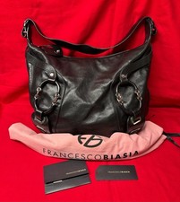 Borsa a mano hobo Francesco Biasia nera in vera pelle in ottime condizioni WONDER LILY $348