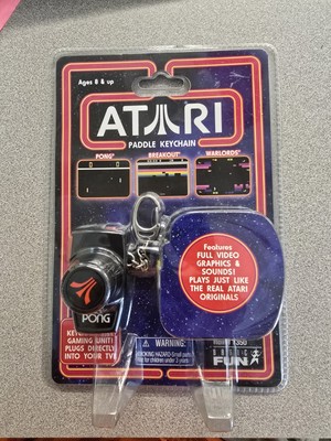Atari Paddle Keychain PONG Game Retro Style Collectible Sealed