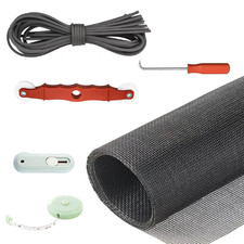 New Window Screen Replacement,48"X118" Screen Repair Kit for Window, Charcoal Fi