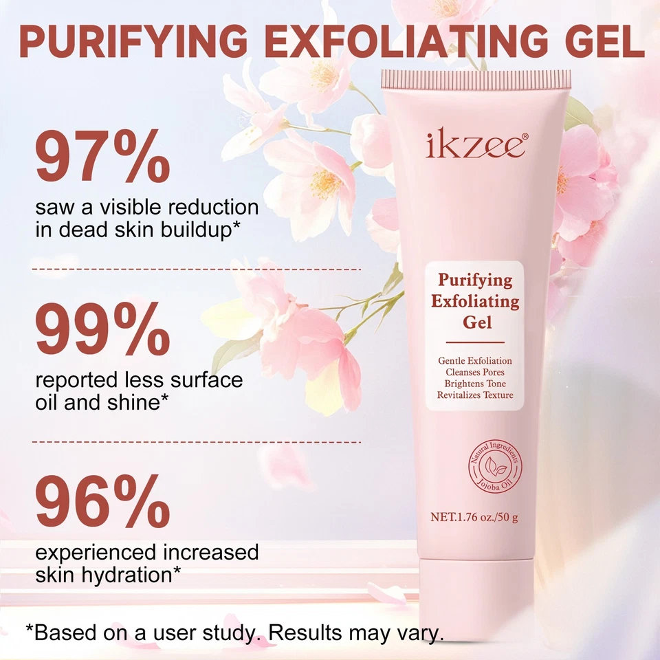 2x Purifying Exfoliating Gel, Face and Body Exfoliating Scrub Gel Deep Cleansing - Image 3 of 4