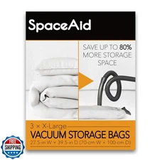 SpaceAid Jumbo Vacuum Storage Bags, Space Saver Sealer Compression Bags for C