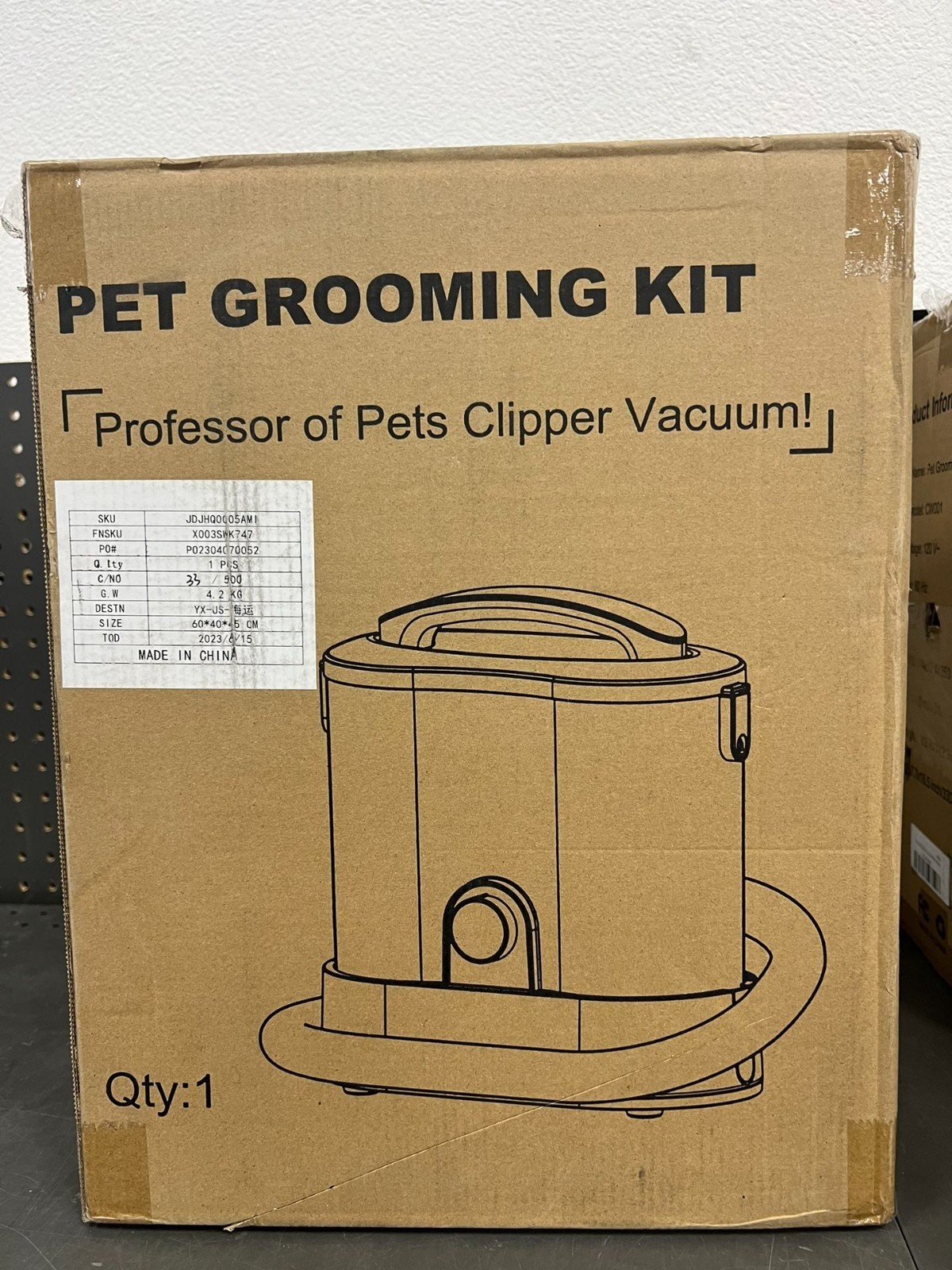 Professor of Pets Clipper Vacuum Pet - Hair Remover Dog & Cat Grooming Kit
