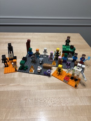 LEGO Minecraft Lot The Iron Golem 21123 min093 Enderman 21584 Steve Skin 6 Creep