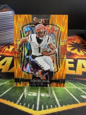2025 Panini Select - Premier Level Ja'Marr Chase #157 Orange Shock Prizm /399 CM