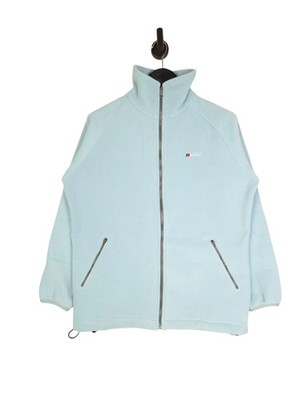 Y2K Berghaus Fleecejacke Größe UK 16 in hellblau Damen 100% Polyester