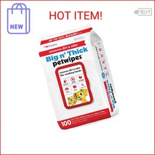 Petkin Pet Wipes for Dogs and Cats, 100 Large Wipes - Removes Dirt  Odor Like W