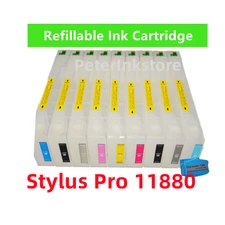 9 Empty Refillable Ink Cartridge kit T591 591 for Stylus Pro 11880 Printer *