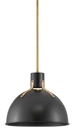 Hinkley Lighting 3487 Argo 1 Light 14"W LED Pendant - Satin Black / Lacquered - Picture 1 of 12