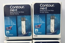 Bayer Contour Blood Glucose Test Strips 25 Ct. Exp 08/2019 Lot of 2