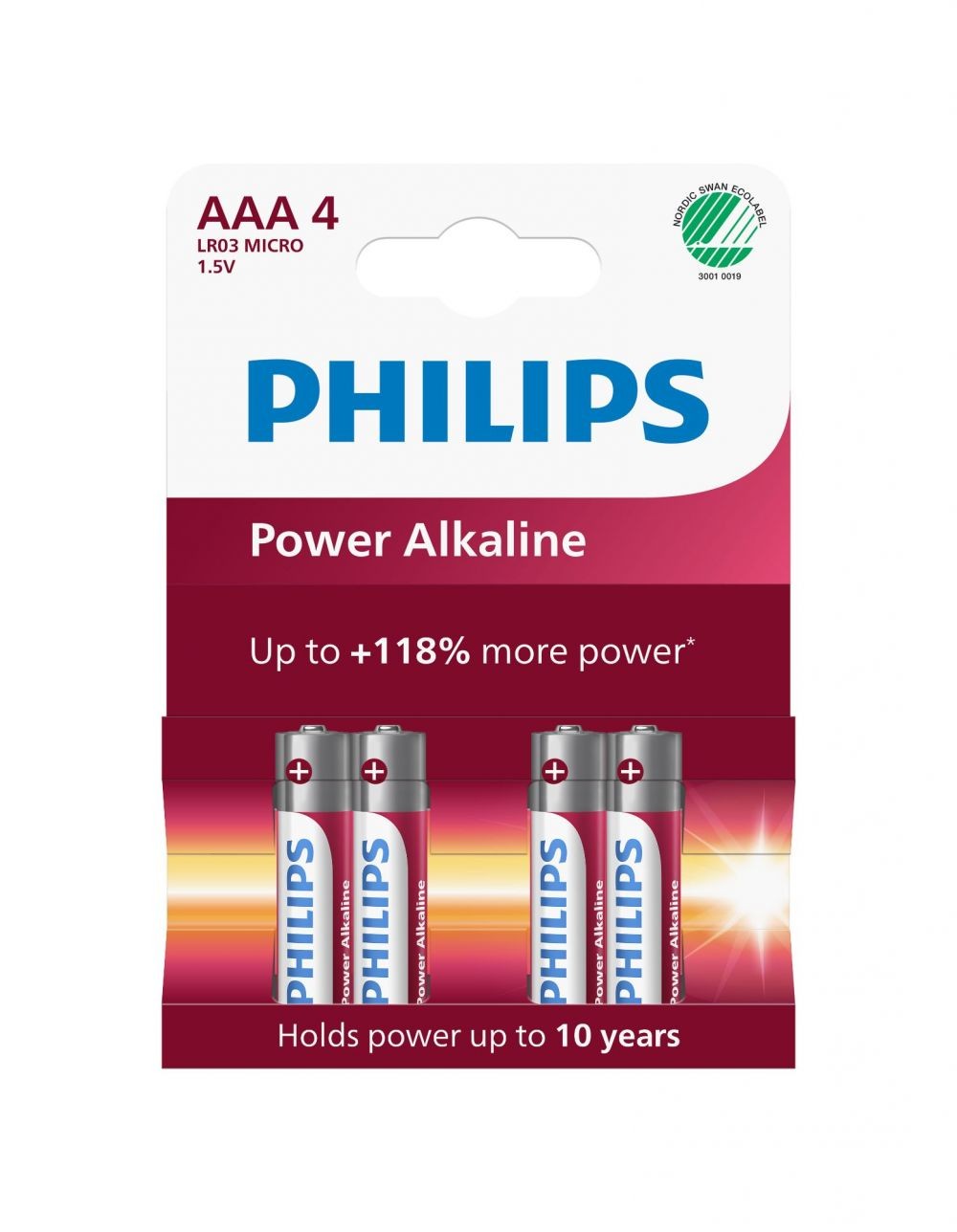 Philips Power Alkaline AAA Batteries Pack of 4 - Image 3