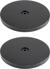 2Pcs Black Turntable Organizer 6 Inch, Acrylic Rotating Turntable Platter Swivel