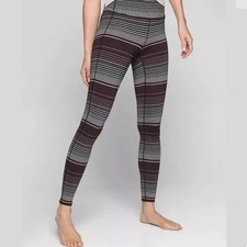 Athleta High Rise Expanse Stripe Chaturanga Full Length Leggings Size Small