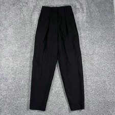 Express Stylist Women 0R Black Super High Rise Pleated Dress Pants Tapered Leg