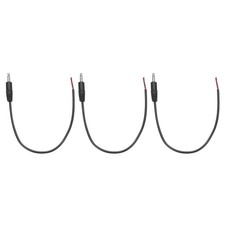 3pcs 3.5mm Male Jack to Bare Wire Open End Replacement TRS 2 Pole Cable, 0.25m