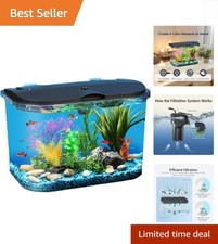 5-Gallon LED Aquarium Kit with Shatter-Resistant Tank - Ideal for Tropical Fish