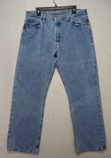 Vintage Levis 501 XX Jeans Mens Size 38x30 Blue Y2K 2000s Button Fly Measures 36