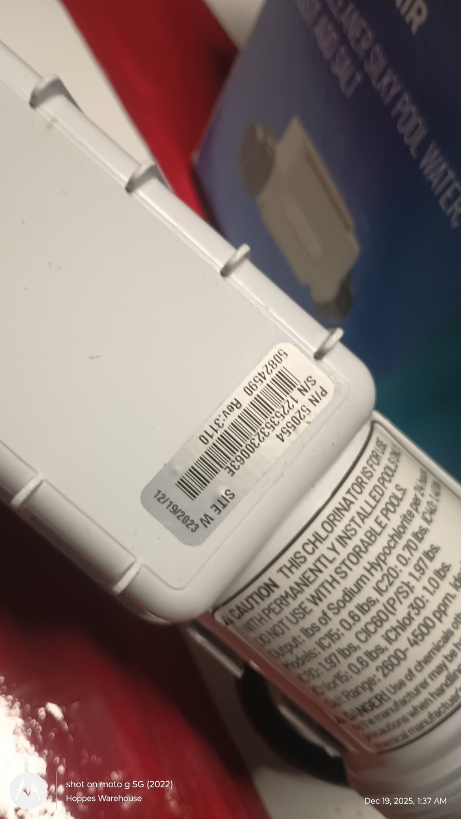 Pentair 520554 IntelliChlor IC20 Salt Chlorine Generator Cell TESTED 