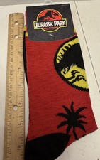 Socks Universal's Jurassic Park Novelty Crew Socks Size 10-13 , New