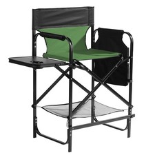 Olive 26" Folding Director's Chair with Footrest  Accessories