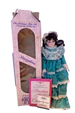 Heritage Mint Victorian Collection Alexandria Porcelain Doll 15" In Box