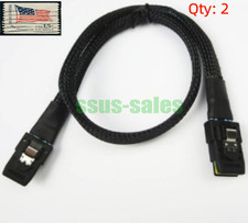 X2 SFF8087 to SFF8087 SAS Cable, 36-pin Mini SAS 2.0, 6 Gbps, x4 lanes, 1 M
