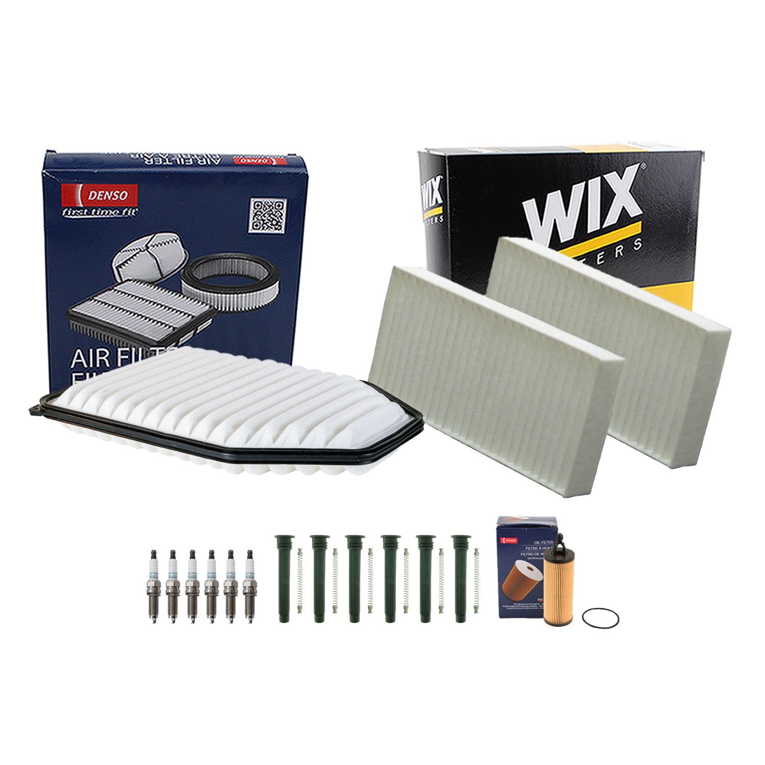 Denso Tune Up Kit NGK 6 Spark Plugs  Boots Kit for Jeep Wrangler 3.6L V6 ERB