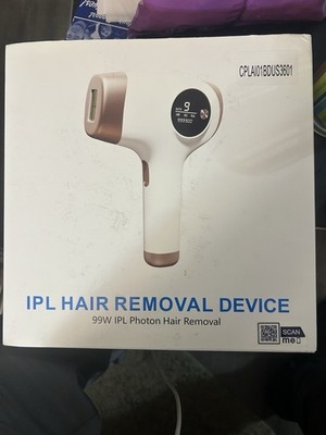 IPL 99W Photon Hair Removal and Skin Treatment Device, White & Gold BRAND NEW