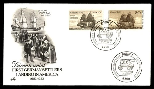 Mayfairstamps Germany FDC 1983 Concord Sailboat Mixed Franking First Day Cover a