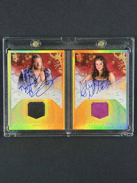 2025 Topps Royalty WWE Triple H Stephanie McMahon Dual Superstar Relic Auto /25