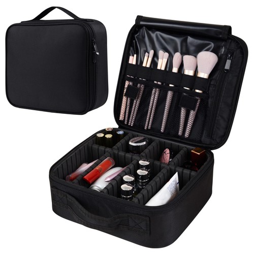 Portatile ragazze di viaggio per il trucco con specchio organizzatore cosmetico