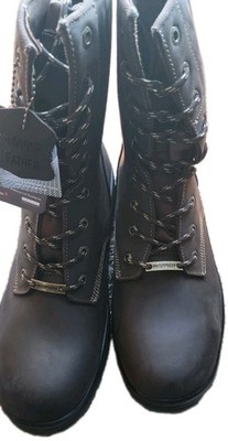 Size 14 Mens Brown  Waterproof Steel Toe Lace Up Workboots Epochsaga NEW IN BOX 