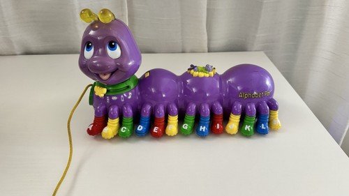 2001 VTG Leap Frog Alphabet Pal Purple Caterpillar Educational Music Toy WORKS