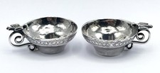 OTTOMAN TURKISH MINIATURE SILVER CUPS c1890 BIRD HANDLES 50g