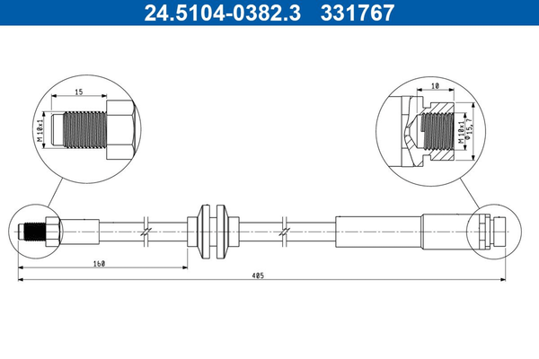 Bremsschlauch Vorderachse Hinterachse FüR Mazda Volvo 3 Stufenheck 5 C30 C70 II-image