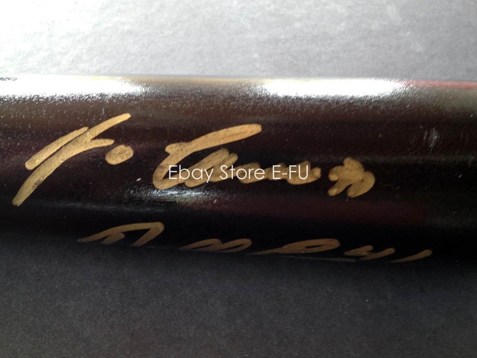 JOSE CANSECO DARRELL EVANS Dual Auto Signed Custom Hard Rock Maple Bat PSA/DNA - Image 3 of 4
