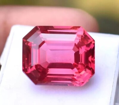 Natural Padparadscha Sapphire 10.00 CT+ Radiant Cut Unheated Loose Gemstone