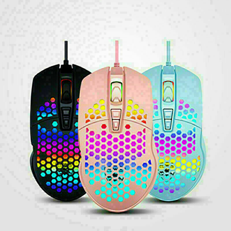High-Precision 6400 DPI USB Wired Gaming Mouse with 7 Buttons and LED Light for Laptops-image