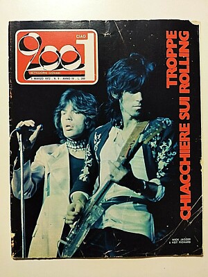 CIAO 2001 9-1972 MICK JAGGER-KEIT RICHARD-ROLLING STONES-ED WELCH-DUSTIN HOFFMAN
