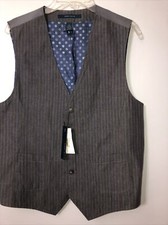 Perry Ellis Men Vest Lg Slate Principles Business Work Dinner Vest reg 79.50