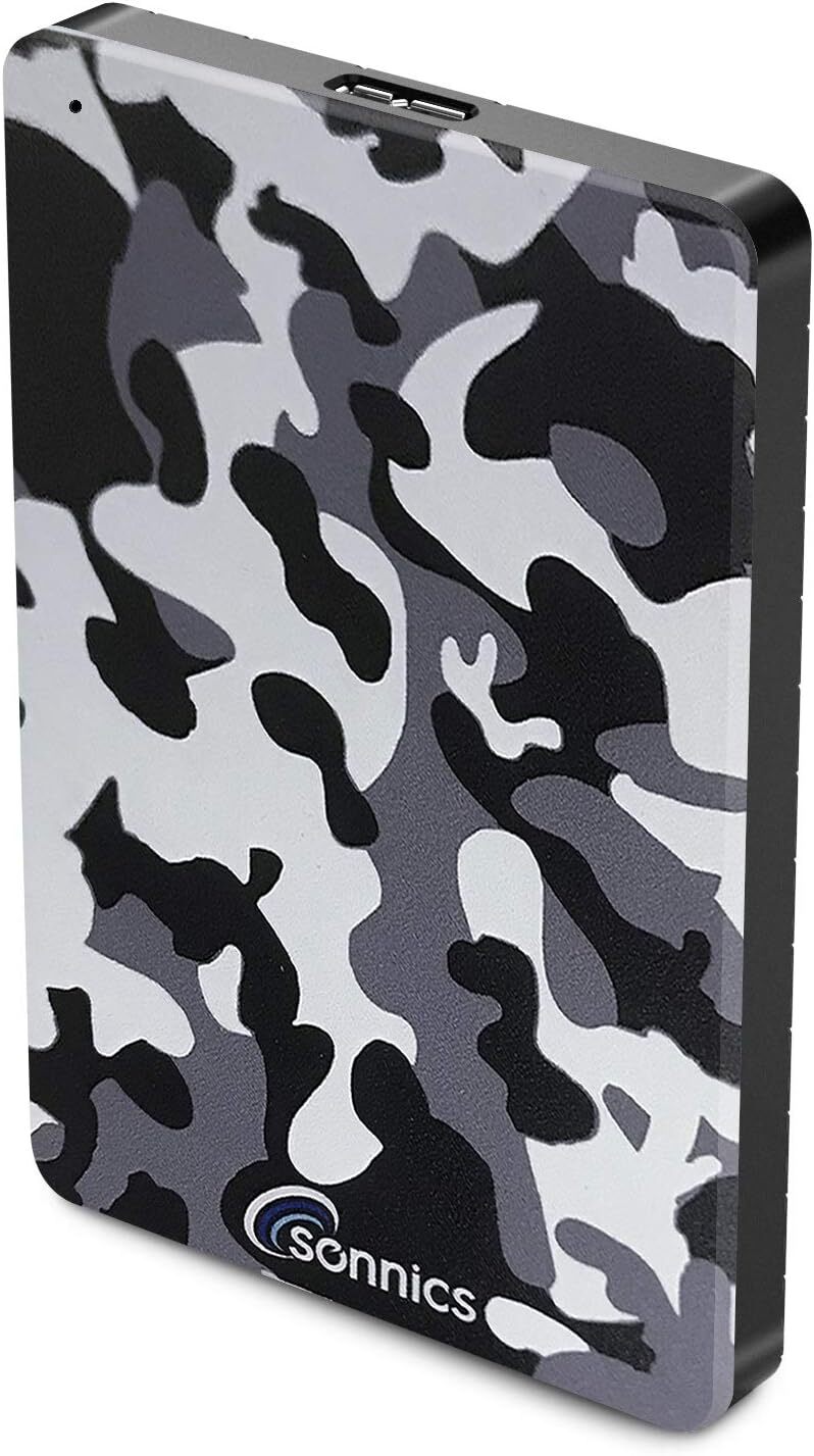 Sonnics 320GB USB 3.0 Esterni Portatile Hard-Disk per 320GB, Grigio Camo