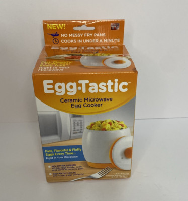 Egg-Tastic Ceramic Microwave Egg Cooker - As Seen on TV Kitchen Gadget - New