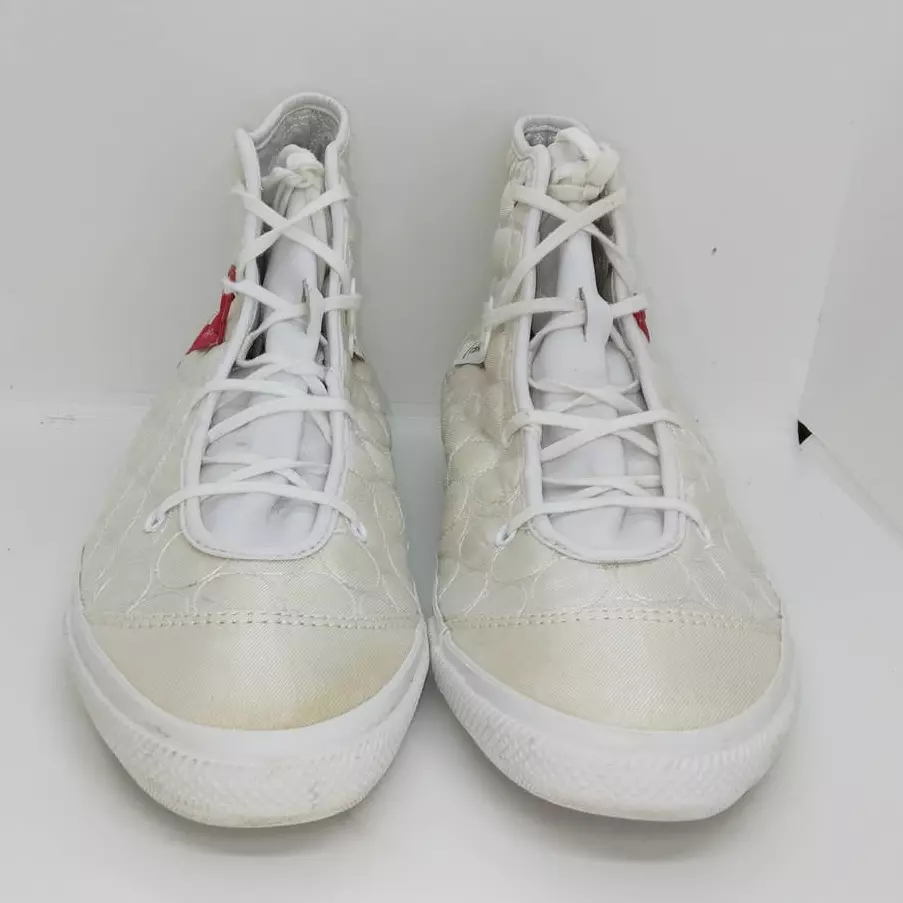 Converse One Star United Bamboo Mens Pre owned White Quilted Sneakers sz. 10 1 2