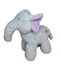 Babies R Us Baby Elephant Plush Musical Stuffed Animal Toy Blue Purple Ears