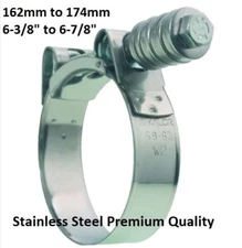 6" Suction Hose Trash Pump Stainless Steel Super Duty Clamp 6-3/8 6-1/2 6-7/8 