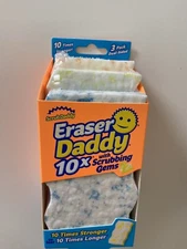 Scrub Daddy Essentials Eraser 10x with Stronger Gems Dual-Sided Scrubber 3