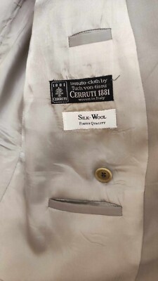 CERRUTI 1881 BOSS HUGO BOSS MEN'S BLAZER SILK WOOL BEIGE SZ 50