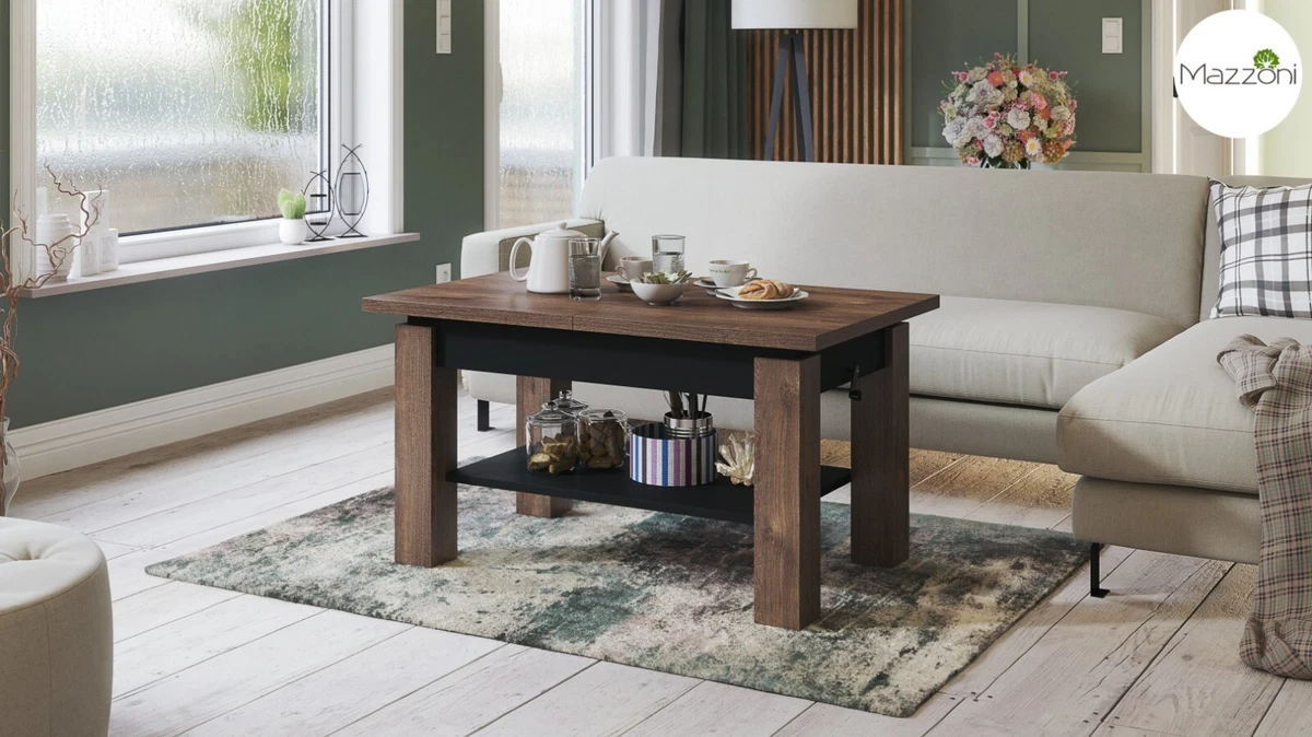 Brown oak coffee table outlet