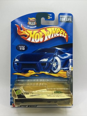 2002 Hot Wheels #113 Fed Fleet Series 3/4 HYDROPLANE White/Black w/MW (0)