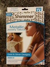 Shimmer Metallic Jewelry Tattoos  70 Temporary Tattoos NEW