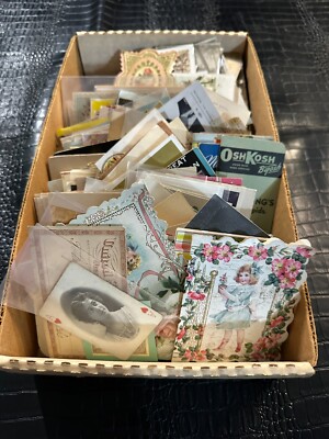 Antique Ephemera Lot (100s of pieces) S2 trade cards / advertising ...
